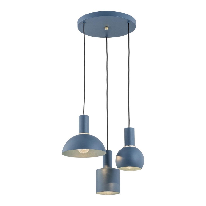 Argon 1471 - Люстра на тросе SINES 3xE27/15W/230V синяя