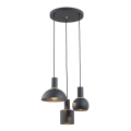 Argon 1472 - Люстра на тросе SINES 3xE27/15W/230V черная
