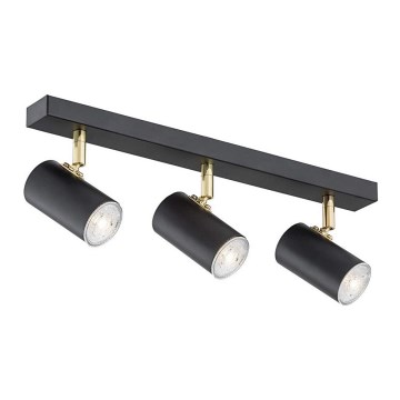 Argon 1476 - Точковий світильник LAGOS 3xGU10/5W/230V чорний/латунь