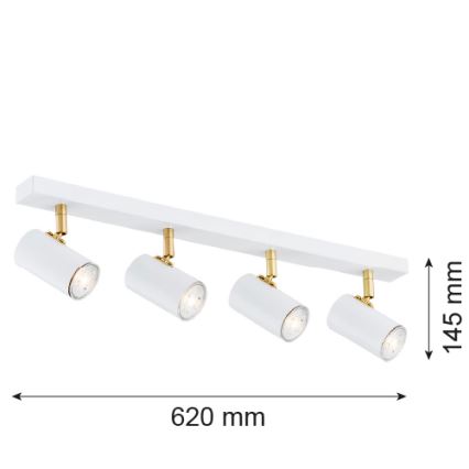 Argon 1689 - Точечный светильник LAGOS 4xGU10/5W/230V белый/золотой