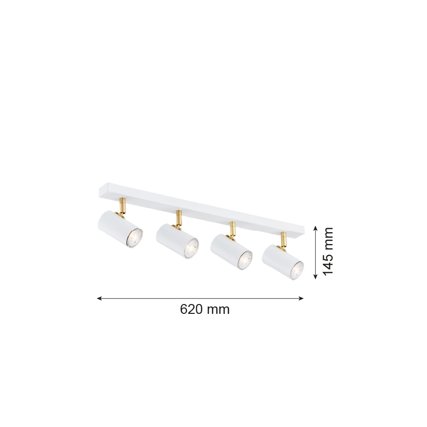 Argon 1689 - Точечный светильник LAGOS 4xGU10/5W/230V белый/золотой