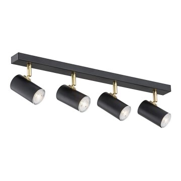 Argon 1690 - Точечный светильник LAGOS 4xGU10/5W/230V черный/латунь