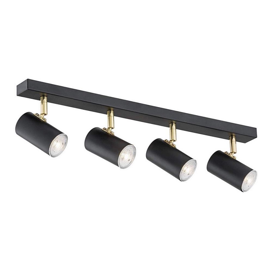 Argon 1690 - Точечный светильник LAGOS 4xGU10/5W/230V черный/латунь