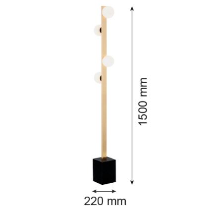 Argon 1738 - Торшер FREEMONT 4xG9/5W/230V