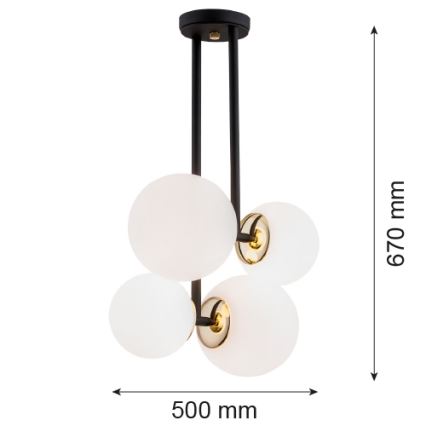Argon 1739 - Люстра на штанге MORITZ 4xE27/15W/230V