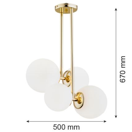 Argon 1743 - Люстра на штанге MORITZ 4xE27/15W/230V