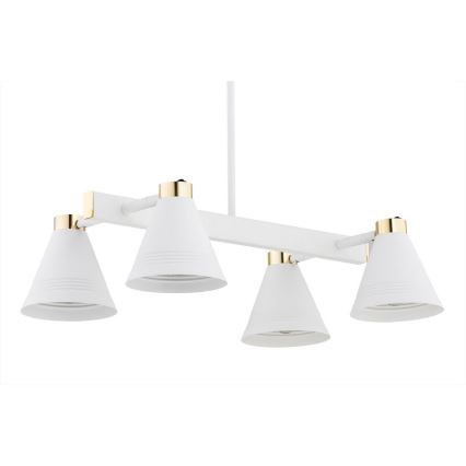 Argon 1773 - Люстра на штанзі AVALONE 4xE27/15W/230V білий/золотий