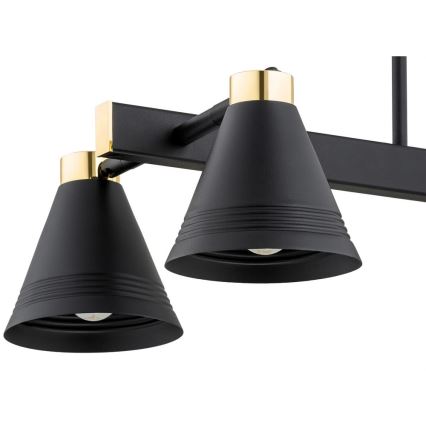 Argon 1774 - Люстра на штанзі AVALONE 4xE27/15W/230V чорний/золотий