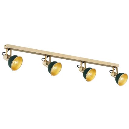 Argon 1800 - Точечный светильник LENORA 4xE14/7W/230V золотой/зеленый