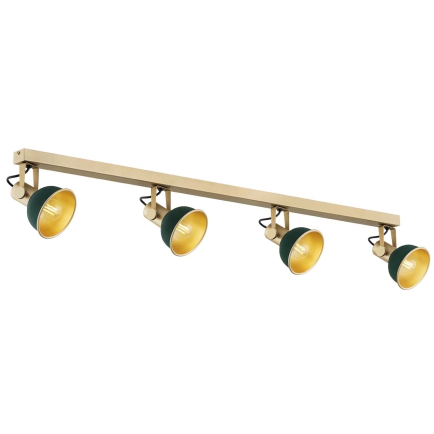 Argon 1800 - Точечный светильник LENORA 4xE14/7W/230V золотой/зеленый