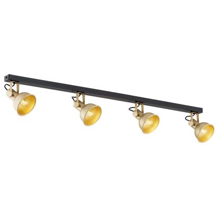 Argon 1801 - Точечный светильник LENORA 4xE14/7W/230V золотой/черный