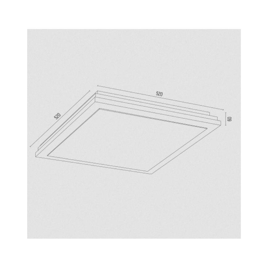 Argon 1804 - Стельовий світильник CASERTA 4xE27/15W/230V 52x52 см