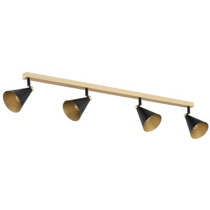 Argon 1805 - Точковий світильник LUCINDA 4xE14/7W/230V чорний/золотий