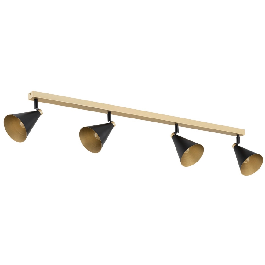 Argon 1805 - Точковий світильник LUCINDA 4xE14/7W/230V чорний/золотий