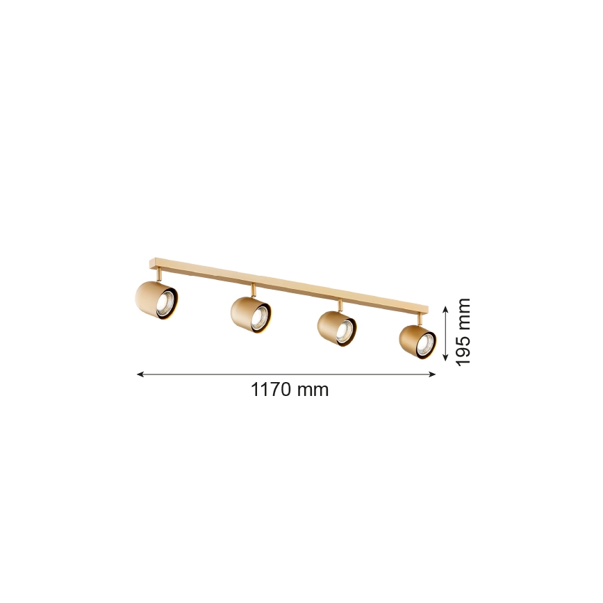 Argon 1810 - Точечный светильник ISOLA 4xGU10/5W/230V