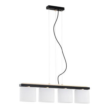 Argon 1814 - Підвісна люстра CANOA 4xE27/15W/230V чорний