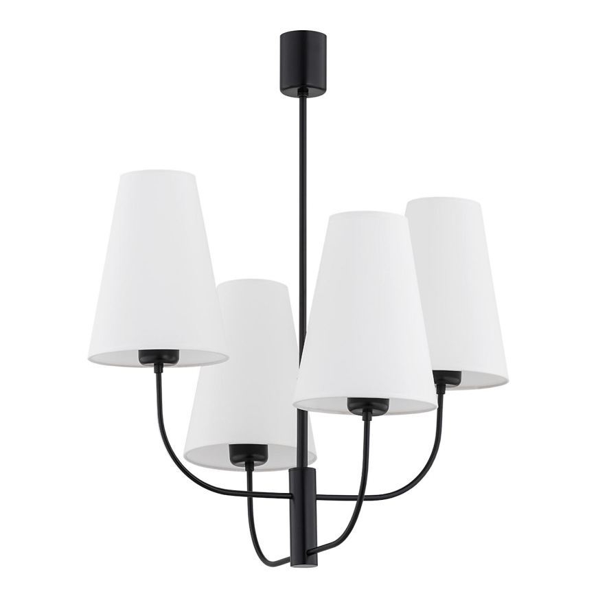 Argon 1822 - Люстра на штанзі SAFIANO 4xE27/15W/230V чорна