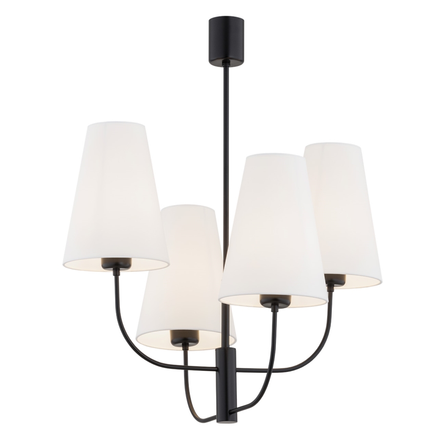 Argon 1822 - Люстра на штанзі SAFIANO 4xE27/15W/230V чорна