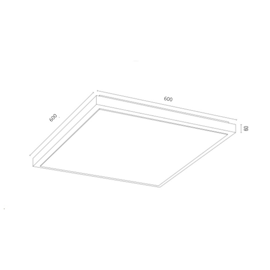Argon 1826 - Стельовий світильник CARLSON 4xE27/15W/230V 60x60 см чорний