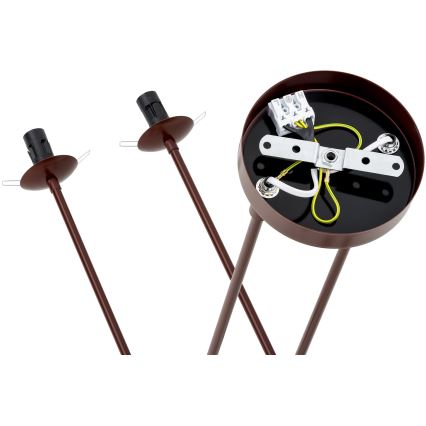 Argon 1842 - Люстра на штанзі ABSOS 4xE14/7W/230V алебастровий коричневий