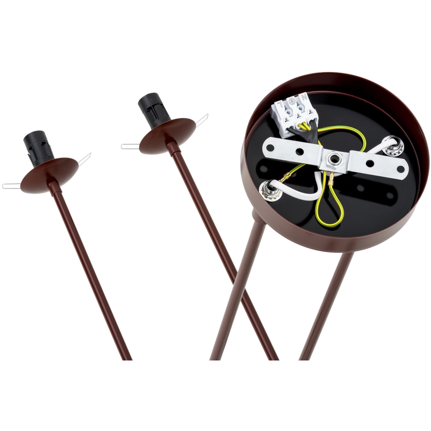 Argon 1842 - Люстра на штанзі ABSOS 4xE14/7W/230V алебастровий коричневий