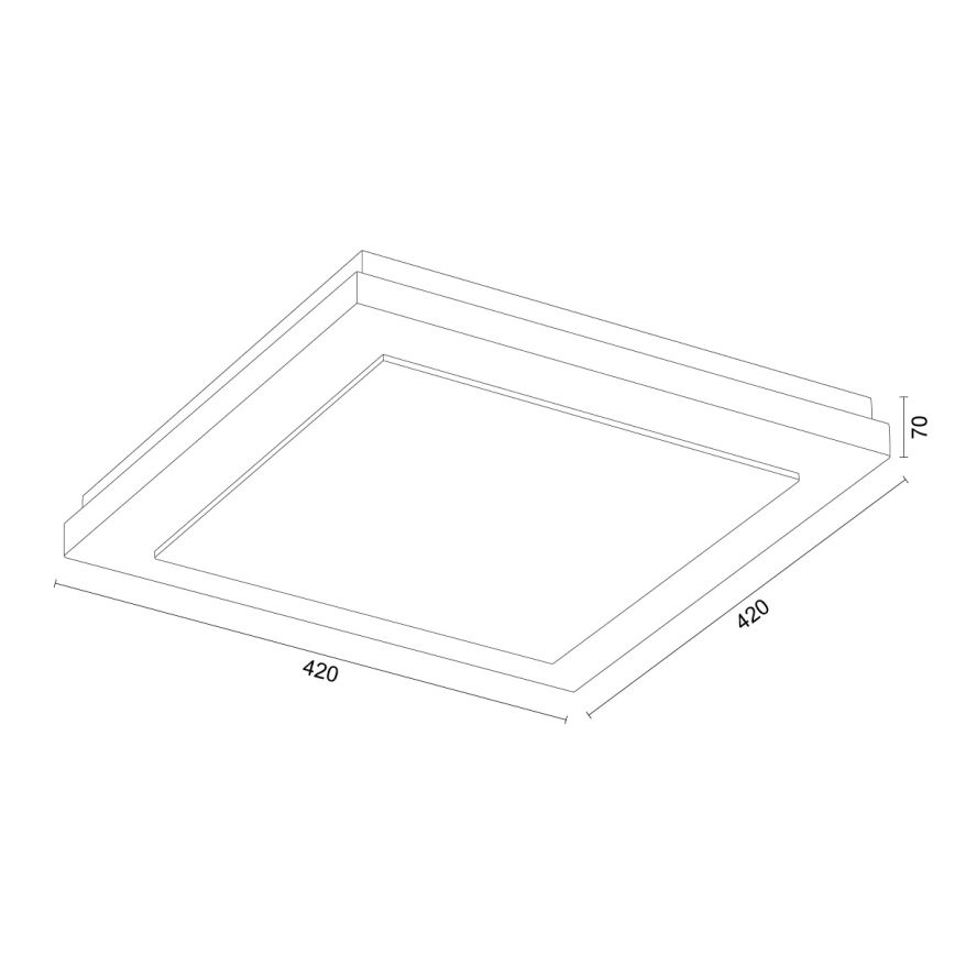 Argon 1865 - Стельовий світильник TABOR 4xE27/15W/230V 42x42 см білий