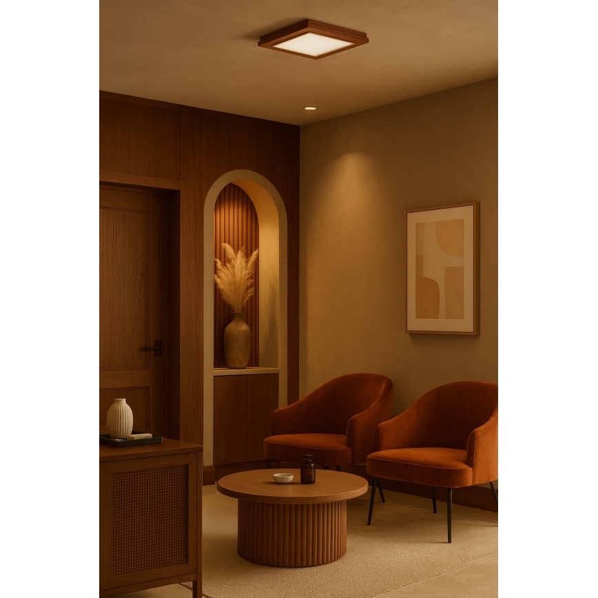 Argon 1867 - Потолочный светильник TABOR 4xE27/15W/230V 42x42 см терракотовый