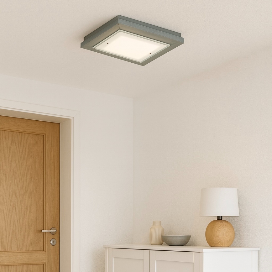 Argon 1873 - Потолочный светильник TABOR 4xE27/15W/230V 52x52 см серый