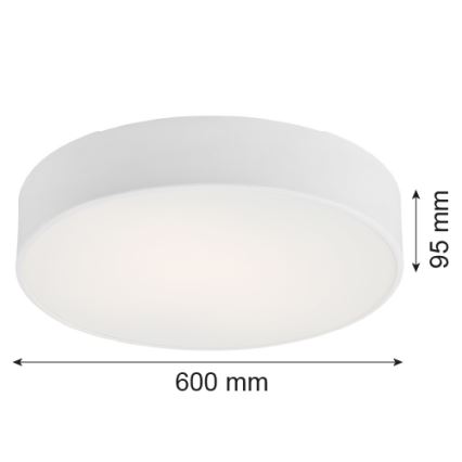 Argon 2082 - Потолочный светильник DARLING 5xE27/15W/230V диаметр 60 см белый