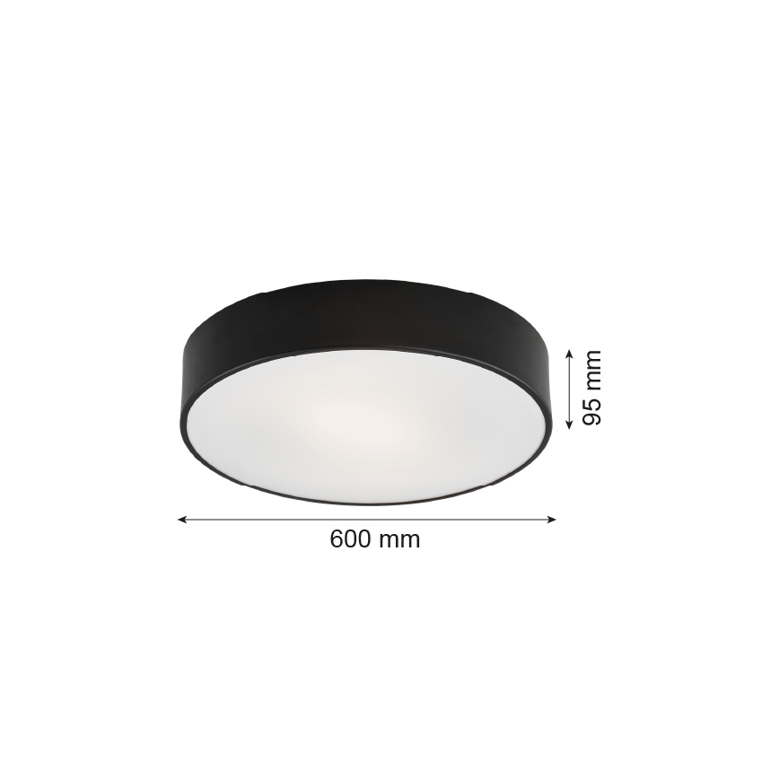 Argon 2084 - Стельовий світильник DARLING 5xE27/15W/230V діам. 60 см чорний