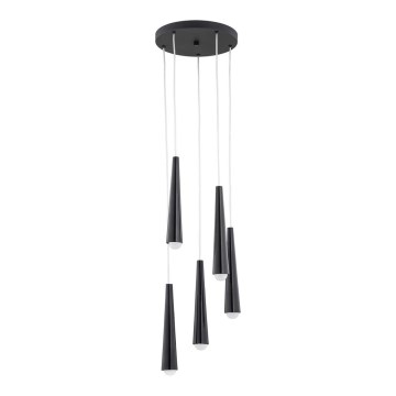 Argon 2103 - Люстра на тросе HOLLYWOOD 5xE14/7W/230V черная