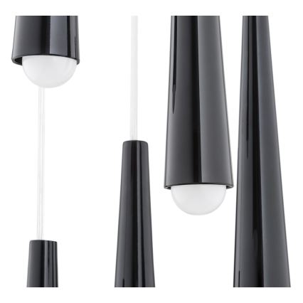 Argon 2103 - Підвісна люстра HOLLYWOOD 5xE14/7W/230V чорний