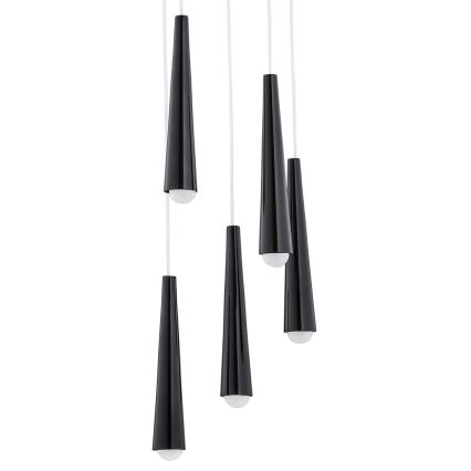 Argon 2103 - Підвісна люстра HOLLYWOOD 5xE14/7W/230V чорний