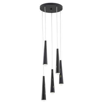 Argon 2103 - Підвісна люстра HOLLYWOOD 5xE14/7W/230V чорний