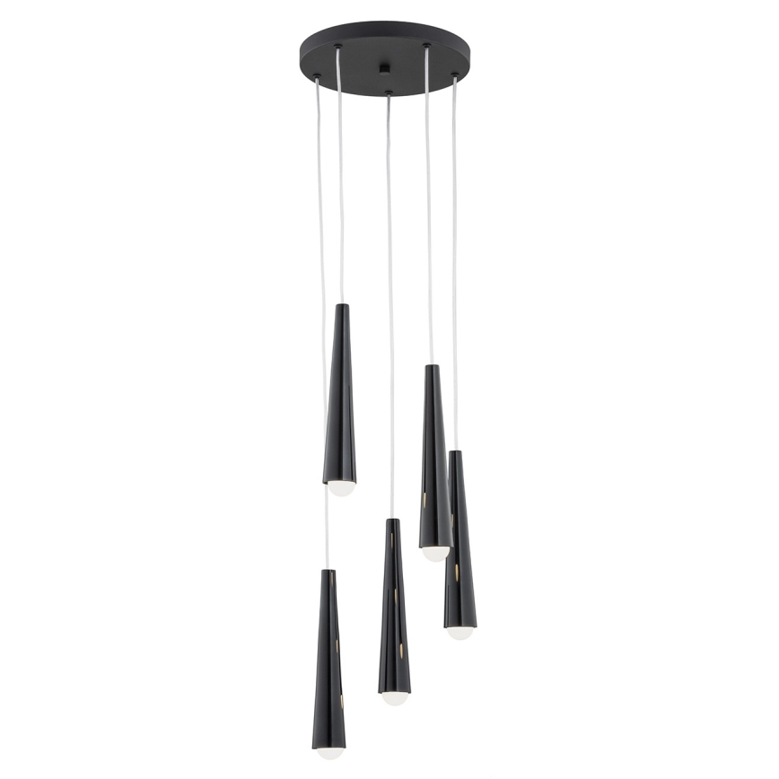 Argon 2103 - Підвісна люстра HOLLYWOOD 5xE14/7W/230V чорний