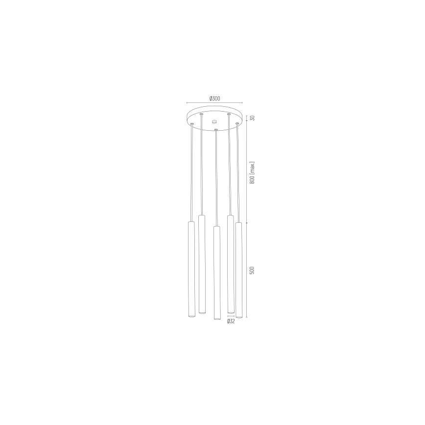 Argon 2109 - Светодиодная люстра на тросе SICILIA 5xLED/4,5W/230V