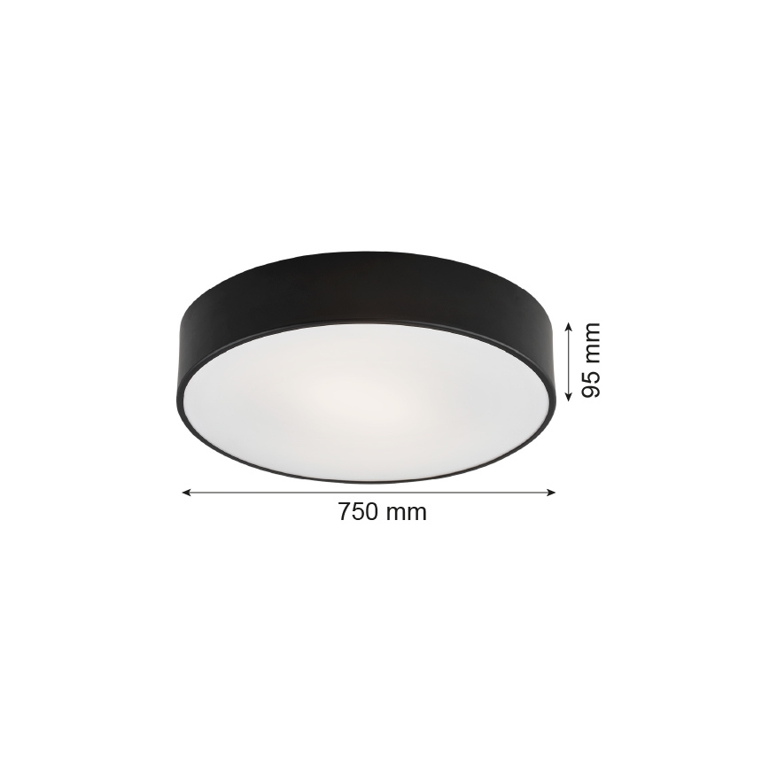 Argon 2536 - Потолочный светильник DARLING 6xE27/15W/230V диаметр 75 см черный