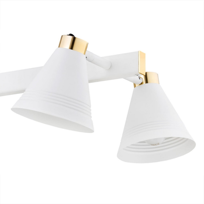 Argon 2551 - Люстра на штанзі AVALONE 6xE27/15W/230V білий/золотий