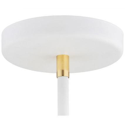 Argon 2551 - Люстра на штанзі AVALONE 6xE27/15W/230V білий/золотий