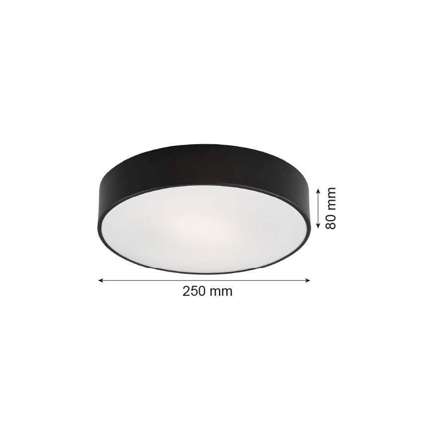 Argon 3081 - Потолочный светильник DARLING 2xE27/15W/230V диаметр 25 см черный