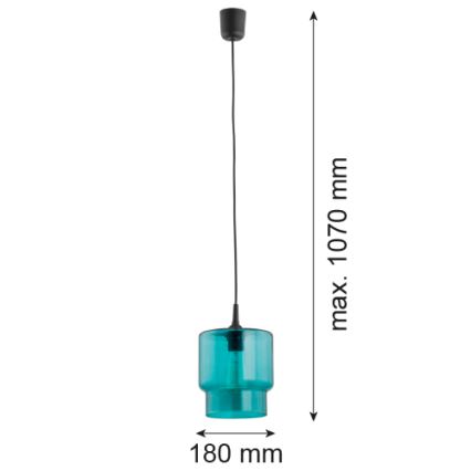 Argon 3271 - Підвісна люстра NEWA 1xE27/15W/230V бірюзовий