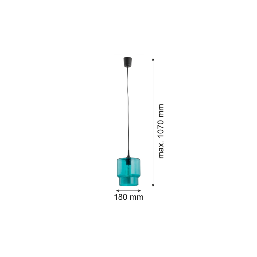 Argon 3271 - Підвісна люстра NEWA 1xE27/15W/230V бірюзовий