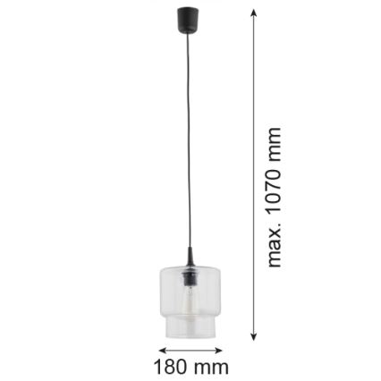 Argon 3275 - Підвісна люстра NEWA 1xE27/15W/230V прозорий