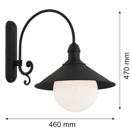 Argon 3286 - Настенный светильник ERBA BIS 1xE27/60W/230V