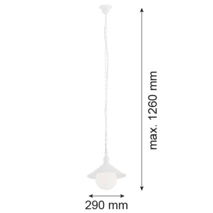 Argon 3296 - Уличная люстра ERBA BIS 1xE27/60W/230V