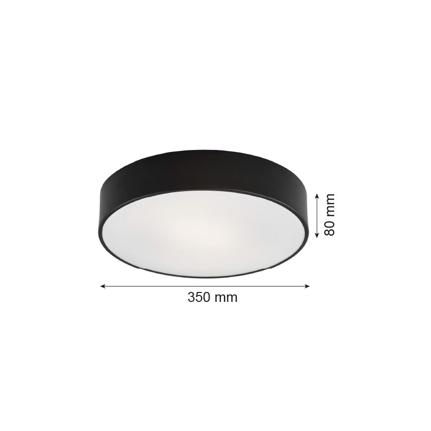 Argon 3570  - Светодиодный потолочный светильник DARLING LED/25W/230V диаметр 35 см черный