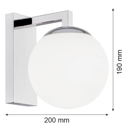 Argon 3735 - Настінна лампа ASPEN 1xE27/15W/230V глянцевий хром
