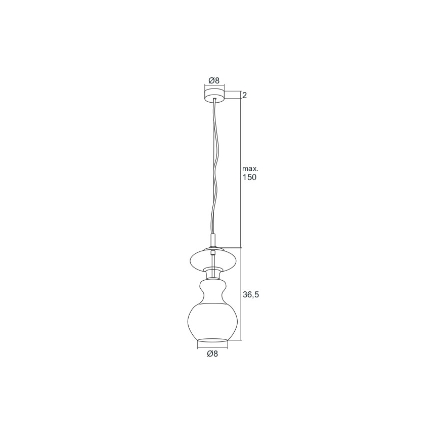 Argon 3800 - Светодиодная люстра на тросе MODENA LED/8W/230V