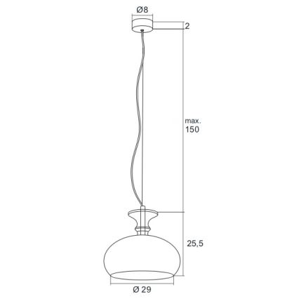 Argon 3805 - Світлодіодна підвісна люстра GROSSETO LED/8W/230V