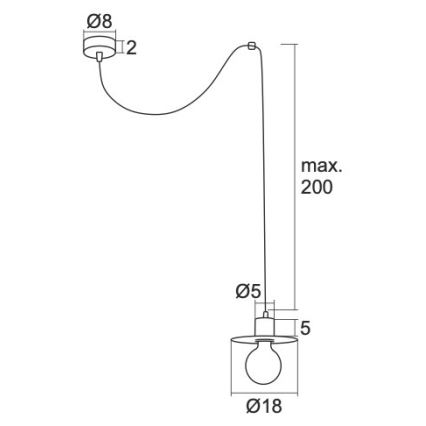 Argon 3836 - Люстра на тросе CORSO 1xE27/15W/230V блестящий хром